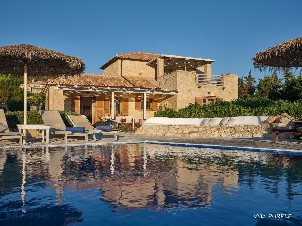 Blue Caves Villas - Exceptional Villas With Private Pools Direct Access To The Sea Koríthion Exterior foto